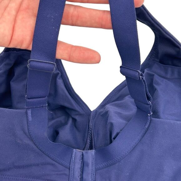 Wacoal Womens How Perfect Full Figure Wire Free Bra navy blue size 40DD - Picture 4 of 5